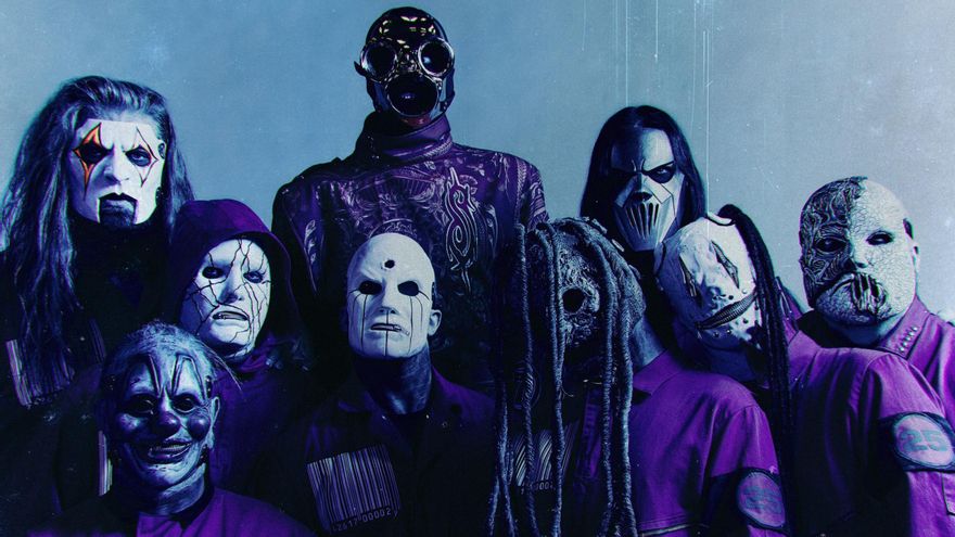 Los miembros de Slipknot, con sus trajes de faena