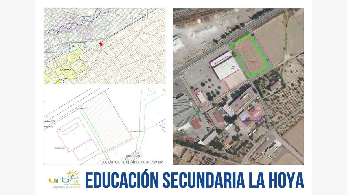 Plano de situación de los terrenos que albergarán el futuro instituto.