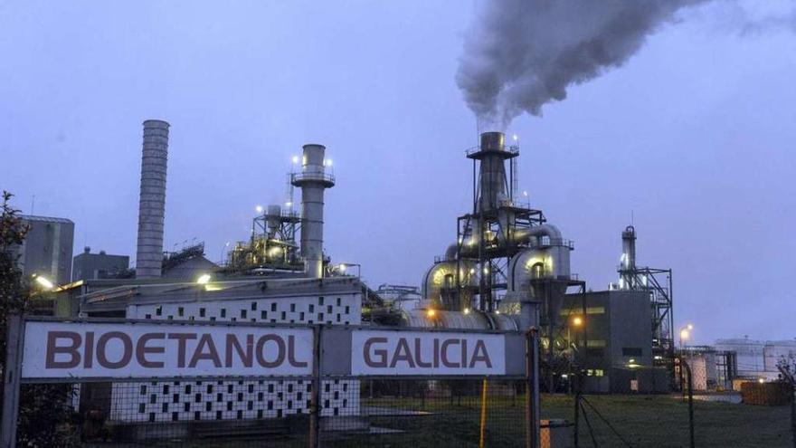 Vista de las instalaciones de Bioetanol Galicia, en Teixeiro.