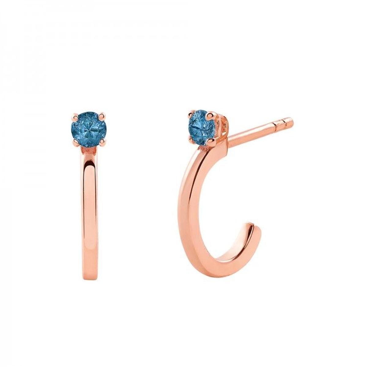 Pendientes de aro de plata de ley y oro rosa de Aristocrazy