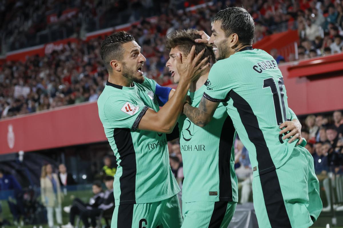 El Atlético gana 0-1 al Mallorca en la primera parte con un gol de Riquelme