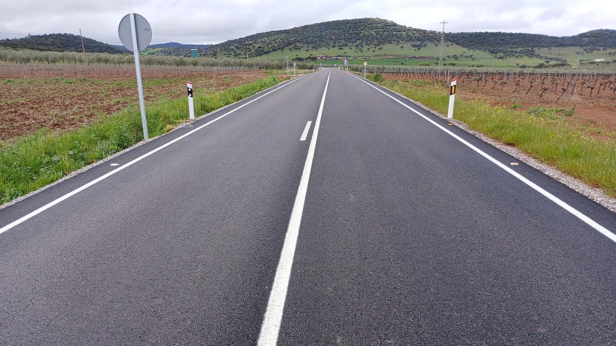 Una de las carreteras provinciales.