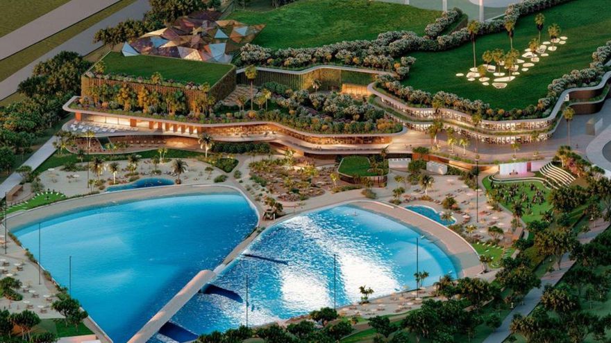 Recreación del parque de olas que construirá San José en Madrid.