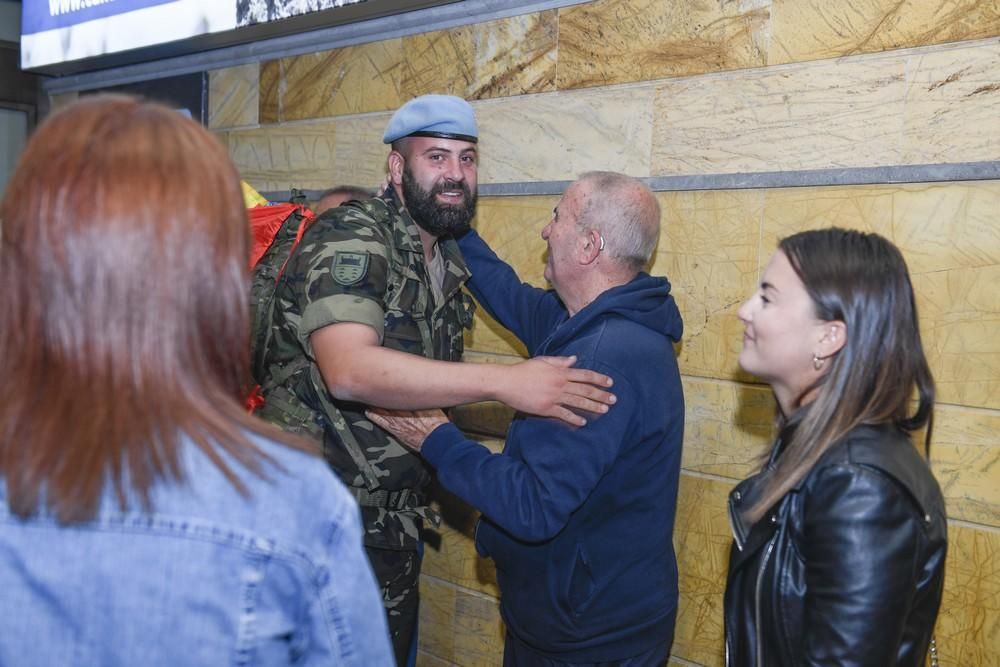 Llegada de 263 efectivos de la Brigada Canarias XVI de su misión en Líbano