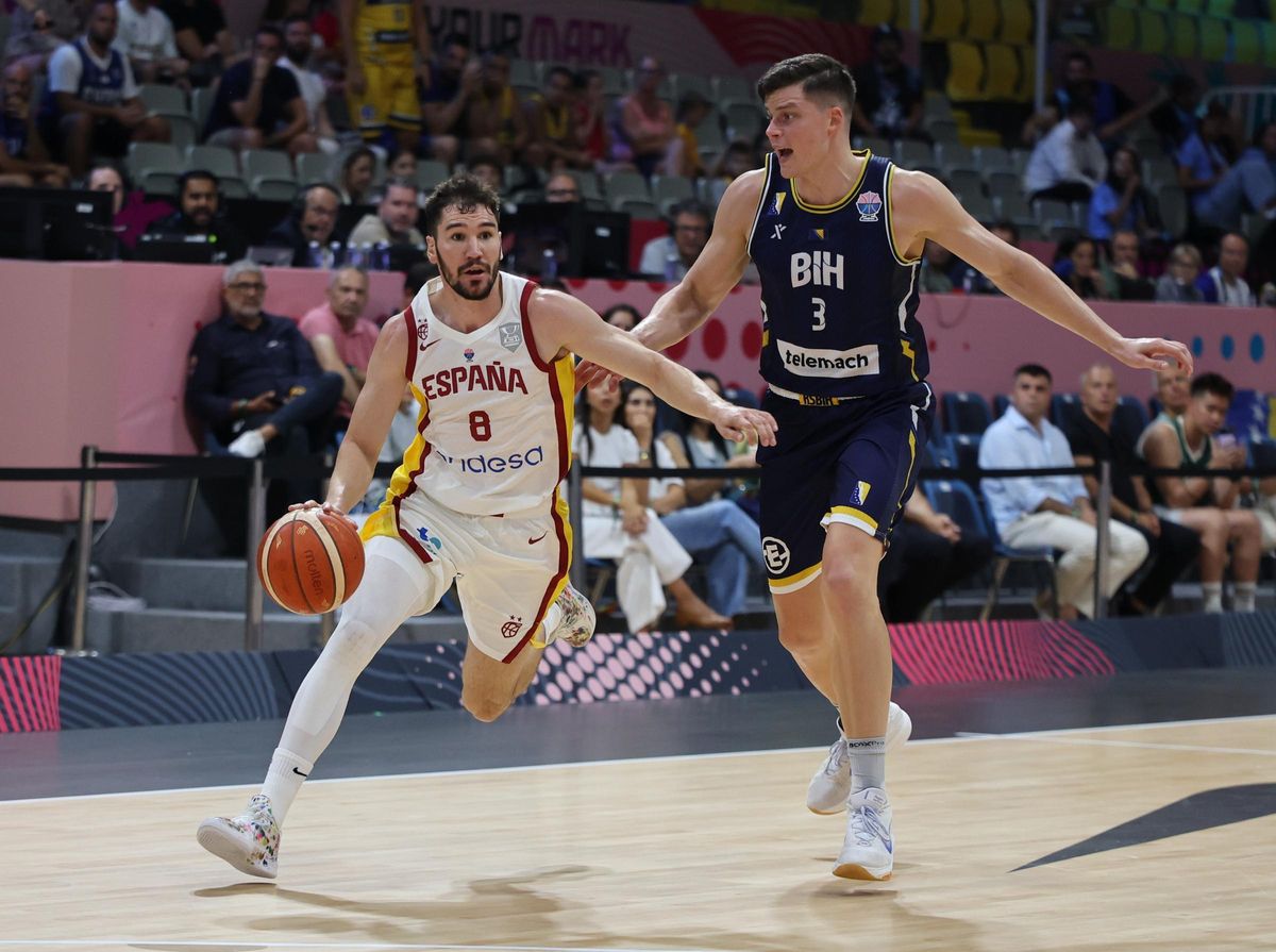 Darío Brizuela, uno de los más destacados, con cuatro triples ante Bosnia.