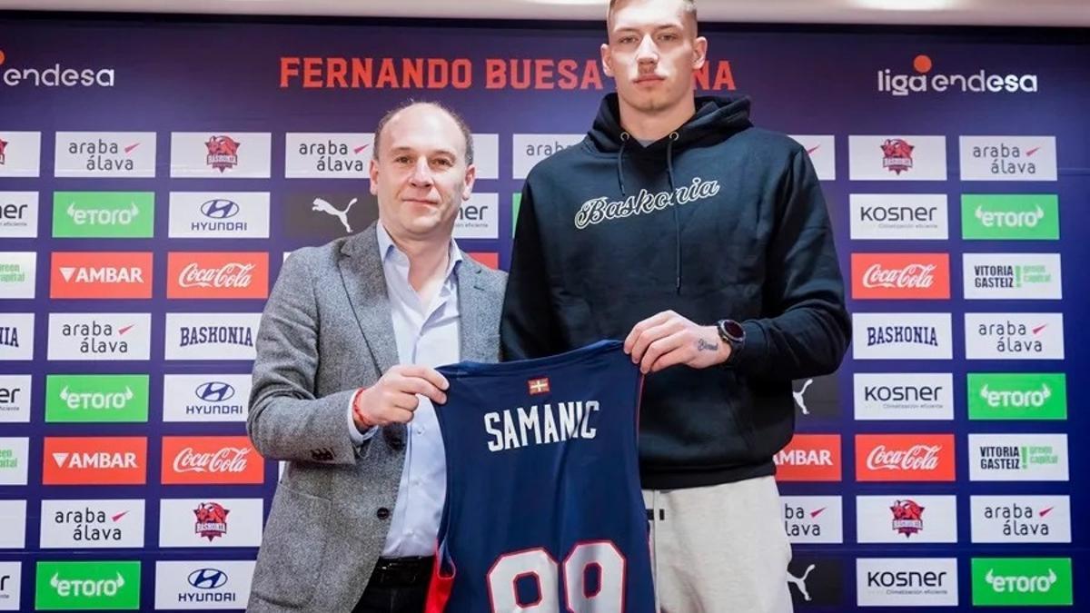 Samanic ha firmado por el Baskonia por lo que resta de temporada y una más