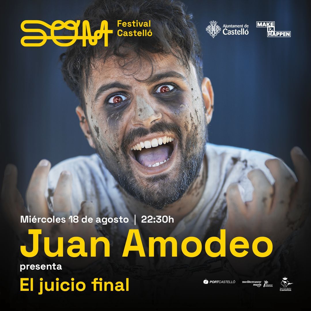 Cartel promocional del espectáculo de Juan Amodeo.