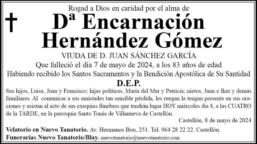 Dª Encarnación  Hernández Gómez