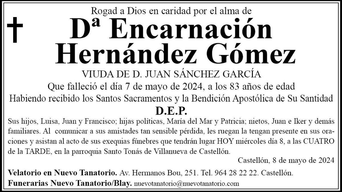 Dª Encarnación  Hernández Gómez