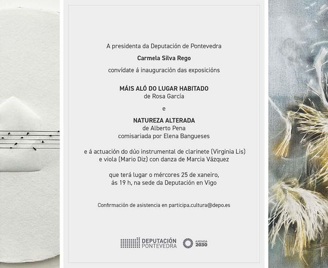 Cartel anunciador de las dos exposiciones que hoy se inauguran.