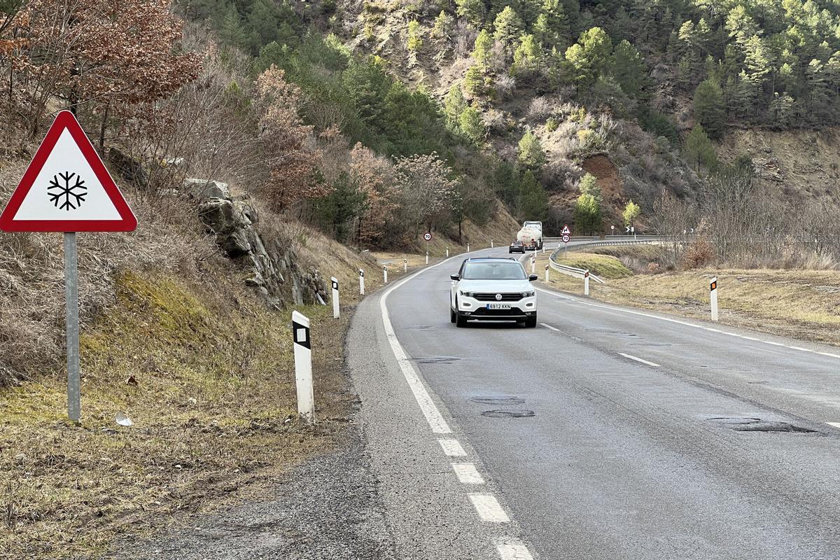 Carretera N-260 en El Pont de Bar (Alt Urgell)