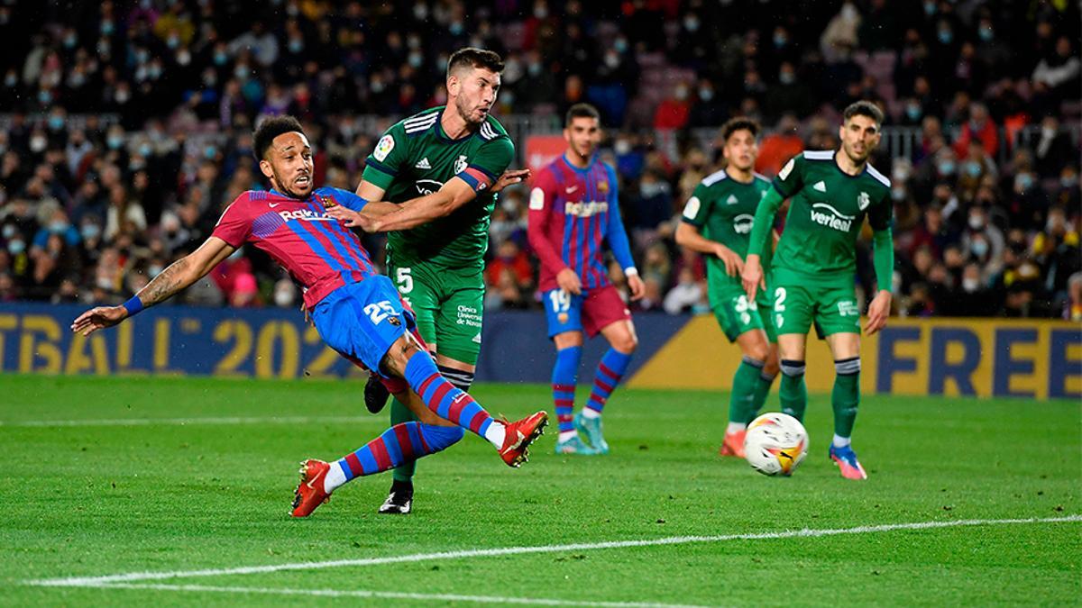 El momento del gol de Aubameyang a Osasuna