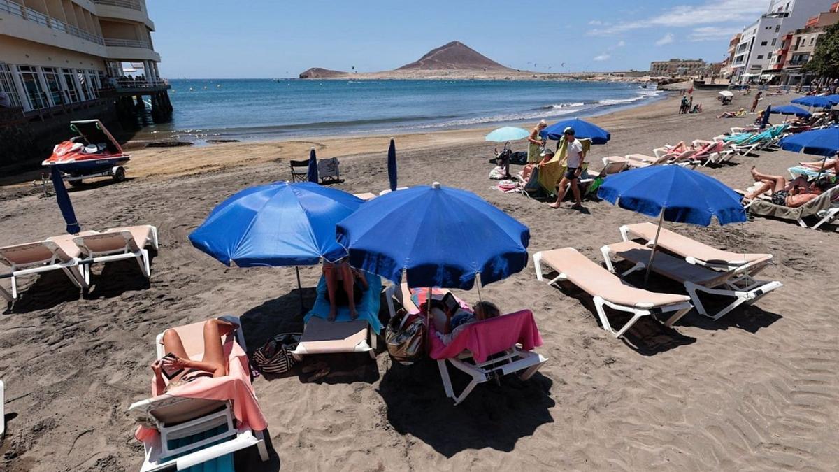 Playa central de El Médano.