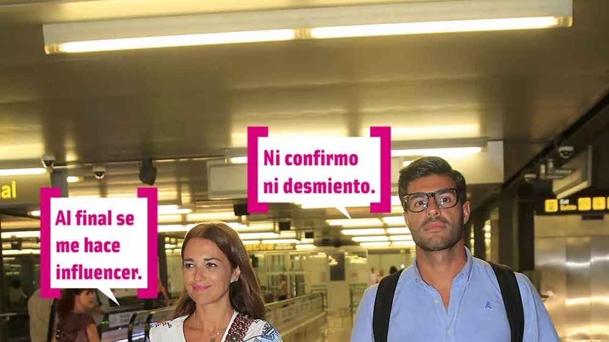 Miguel Torres y Paula Echevarría en el aeropuerto