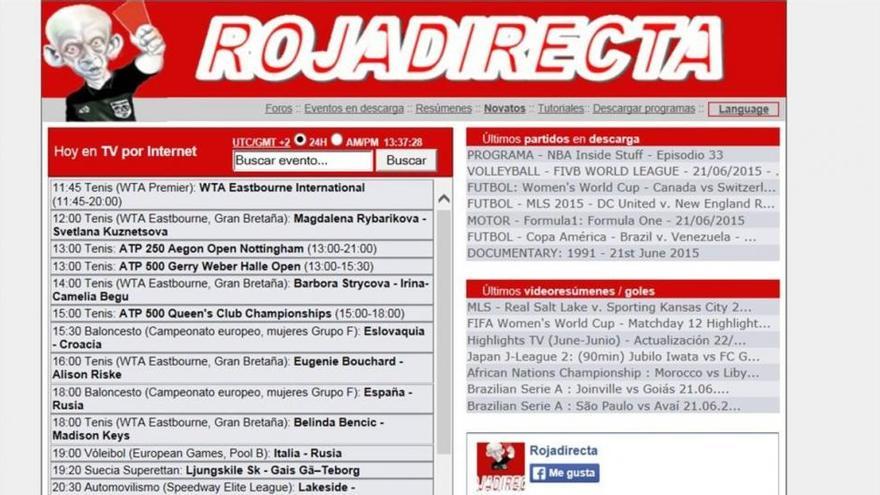 Una jueza ordena el &quot;cese inmediato&quot; de rojadirecta.com