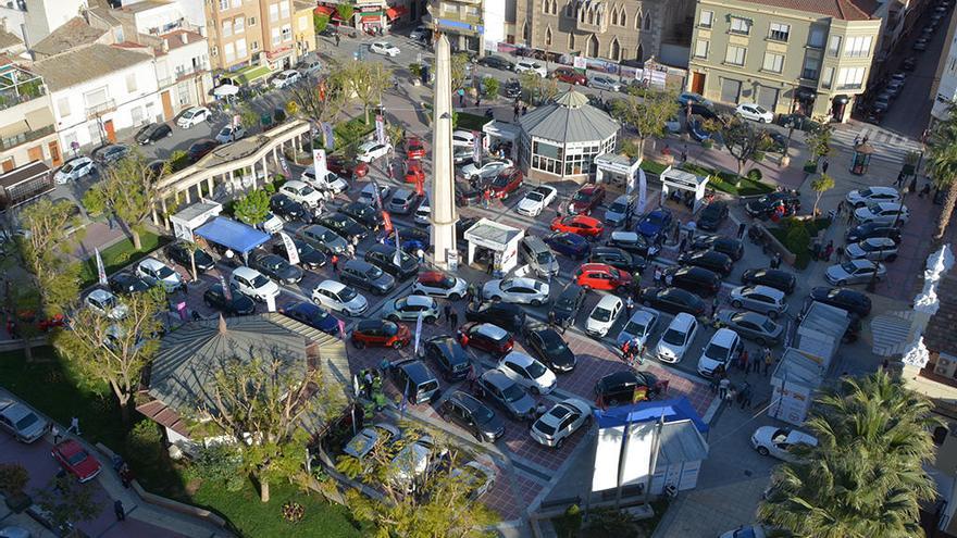 Vista aérea del magnífico escaparate, instalado en la Plaza de España de Cieza hasta el día de hoy.