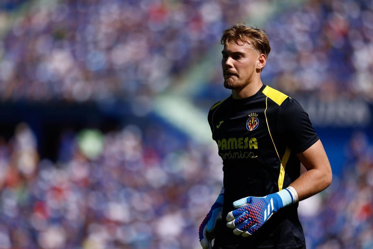 Jörgensen, en un partido con el Villarreal