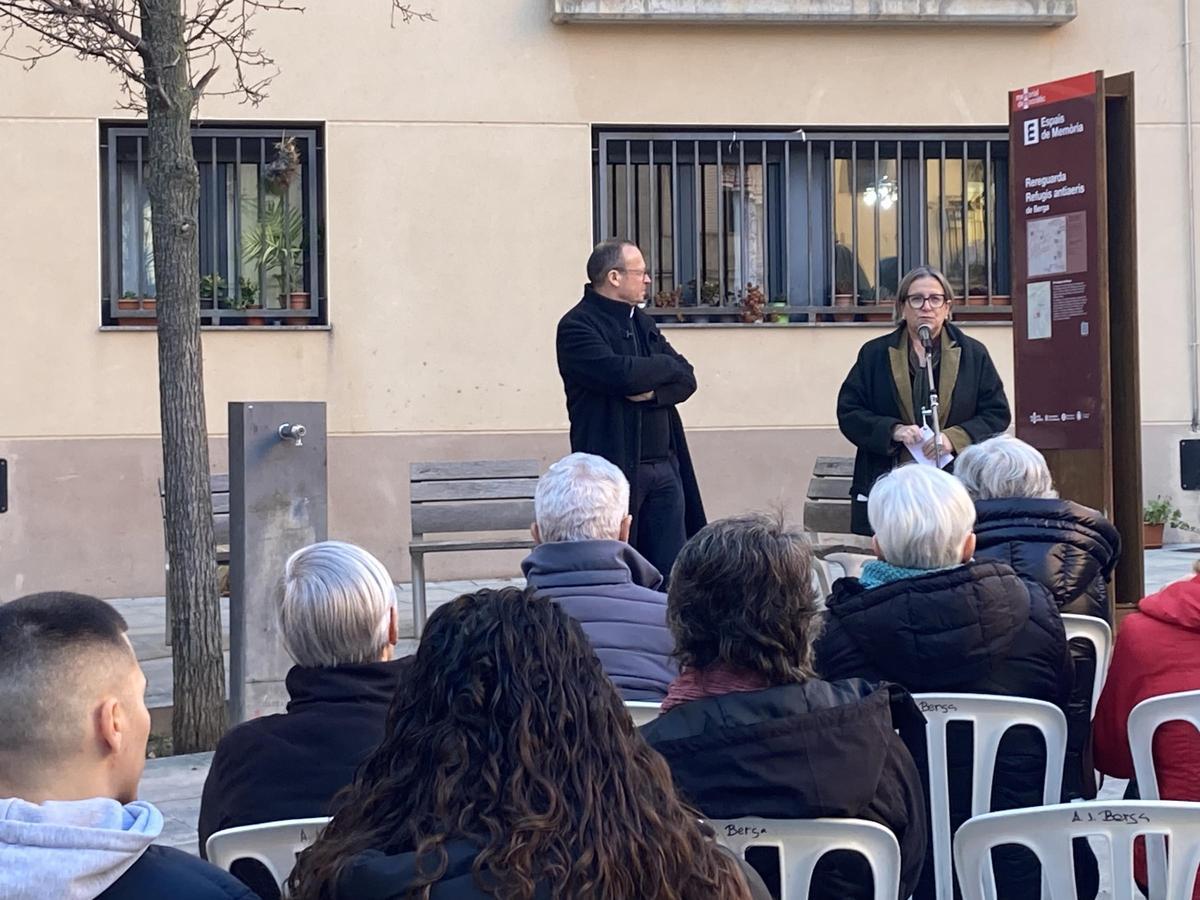 Un moment de l'acte a la Plaça del Forn