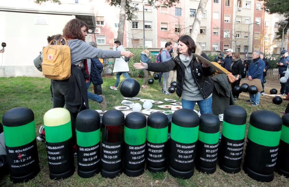 Protesta de Tsunami Democràtic junto al Camp Nou.