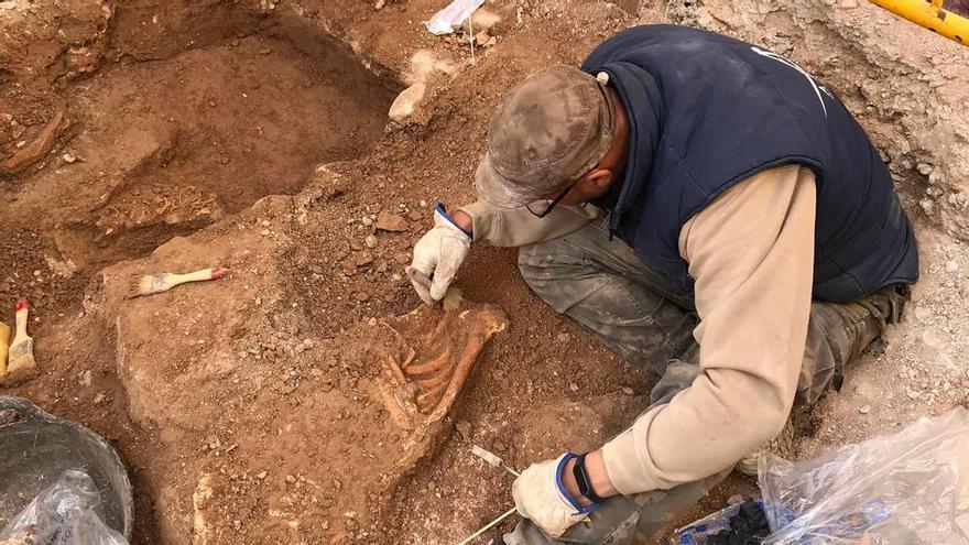 Excavan seis nuevas tumbas en la necrópolis islámica de Aspe