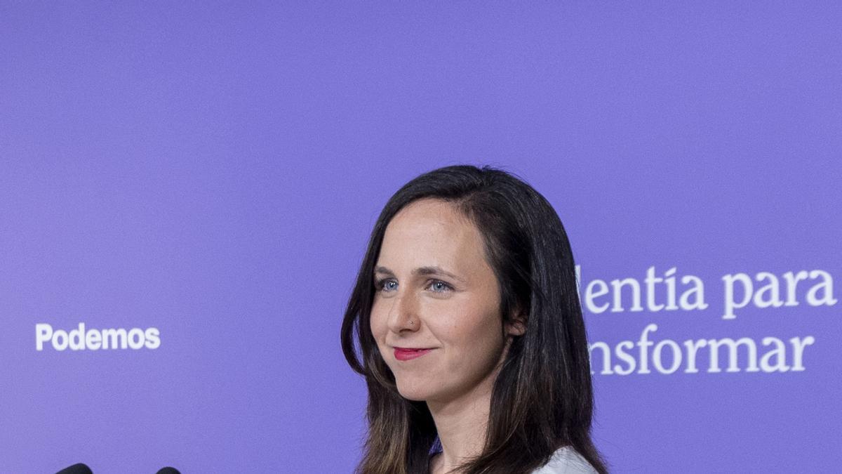 La líder de Podemos y ministra de Derechos Sociales, Ione Belarra.