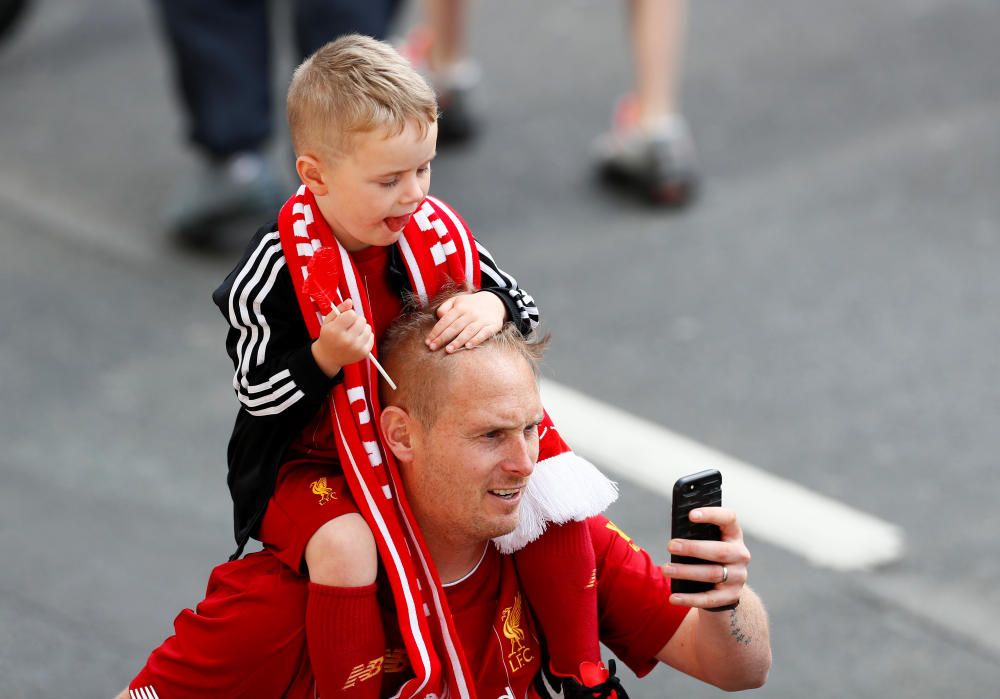 El Liverpool celebra con su afición la Champions