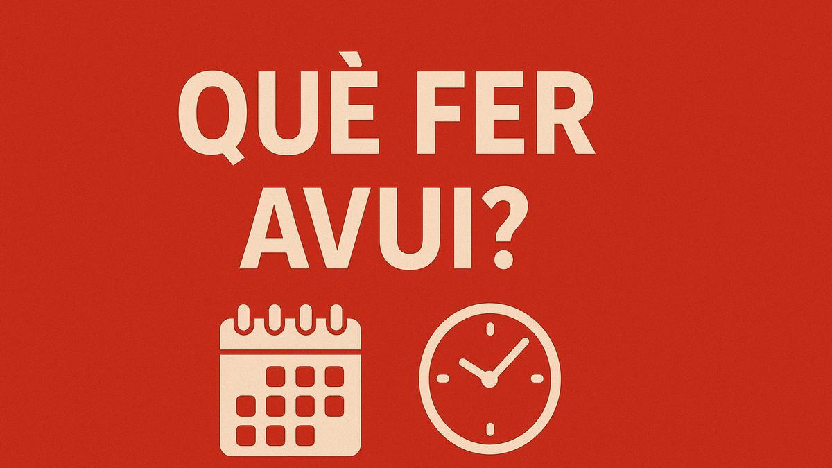 Agenda del diumenge 9 de novembre