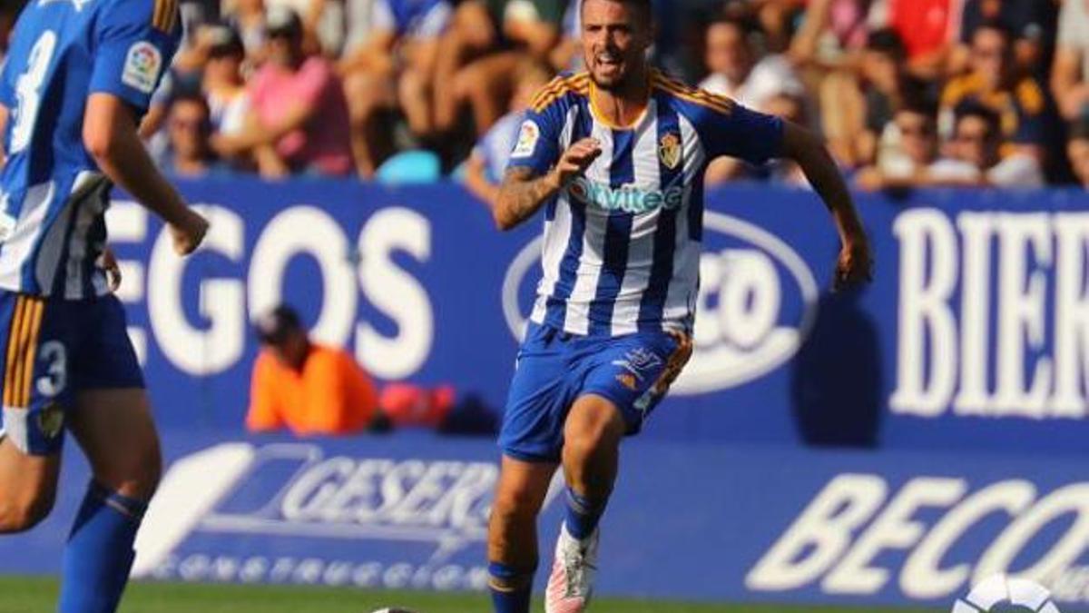 Erik Morán, durante un partido de esta temporada.