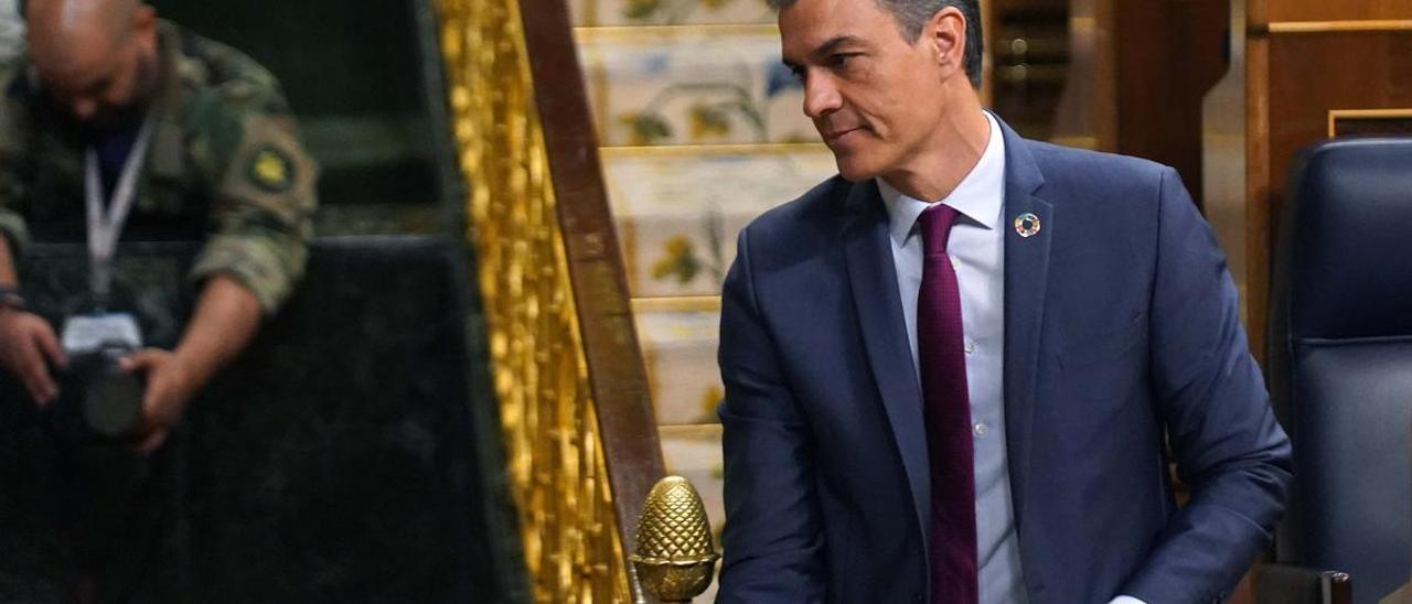 Pedro Sánchez, el miércoles en el Congreso.