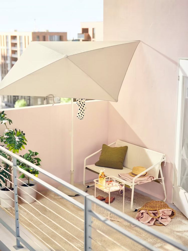 Sofá para terraza y jardín de dos plazas de Ikea