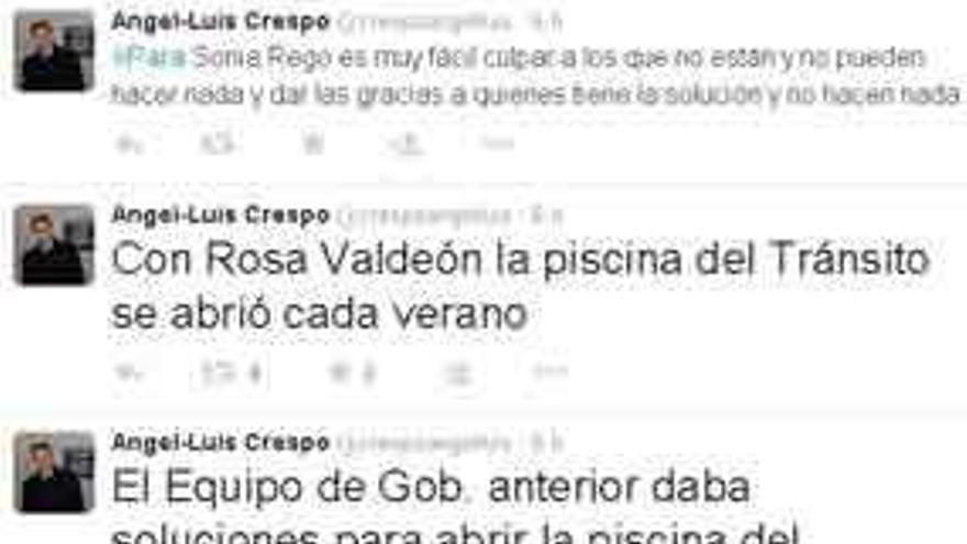 Los tuits de fuego cruzado entre el exconcejal Ángel Luis Crespo y la presidenta de Los Bloques, Sonia Rego.