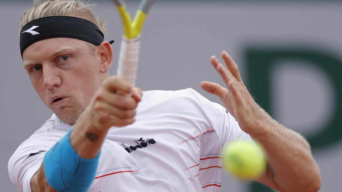 Alejandro Davidovich, en el partido de Roland Garros.