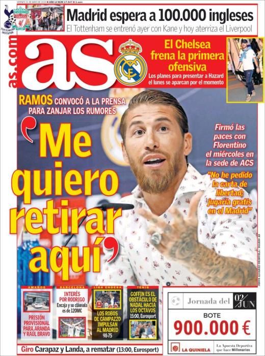 Portada AS viernes 31 de mayo de 2019.