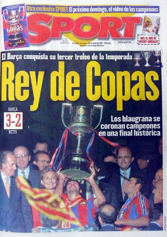 1997 - El FC Barcelona se lleva la Copa del Rey tras vencer al Betis en la final