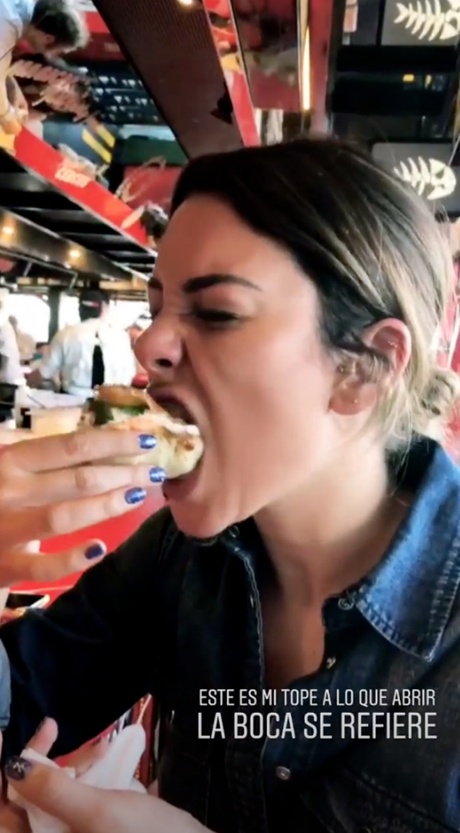 Blanca Suárez comiendo en Streetxo Madrid