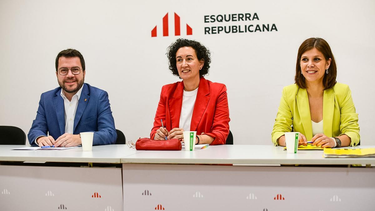 Marta Rovira, en la reunión de la dirección del partido el pasado lunes