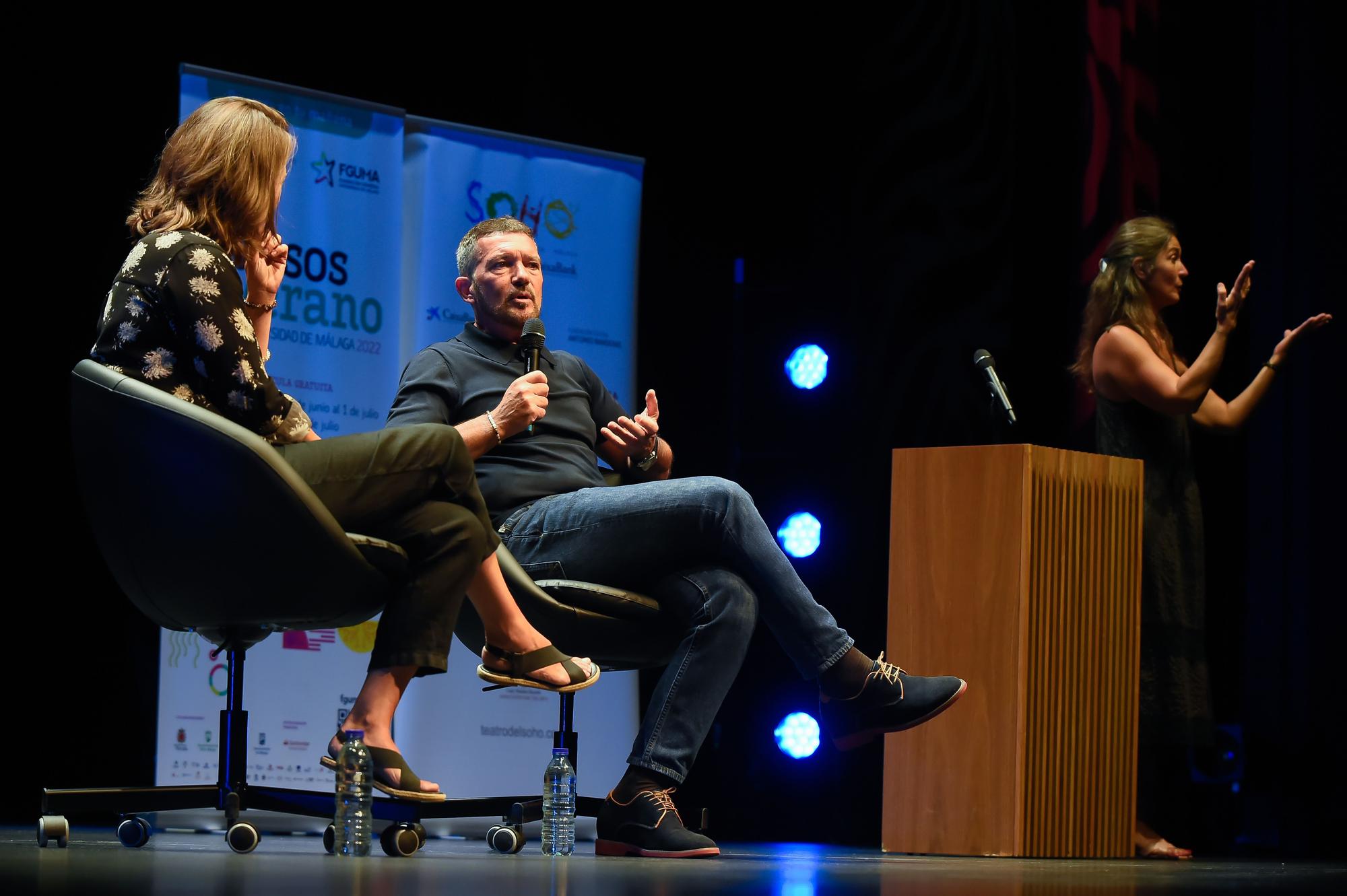 Clase magistral de Antonio Banderas dentro de los cursos de verano de la UMA