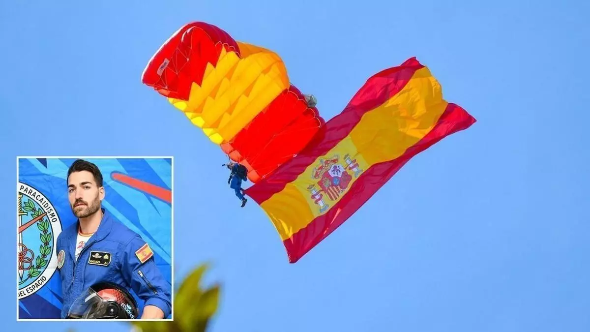 Sargento Matanza, el militar que hará el salto de precisión en paracaídas el Día de las Fuerzas Armadas: «Me tiro una media de cinco veces al día»