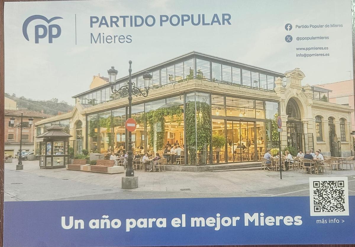 Recreación virtual de la propuesta del PP para la plaza de abastos de Mieres.