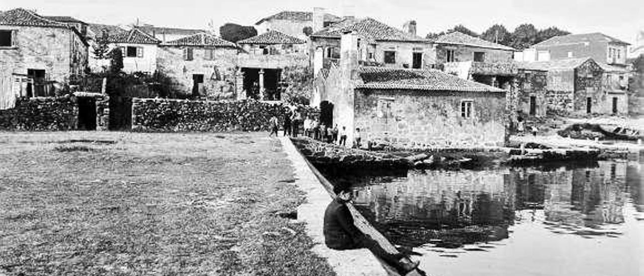 A Moureira de Abaixo (Ribeira dos Peiraos) en 1913.