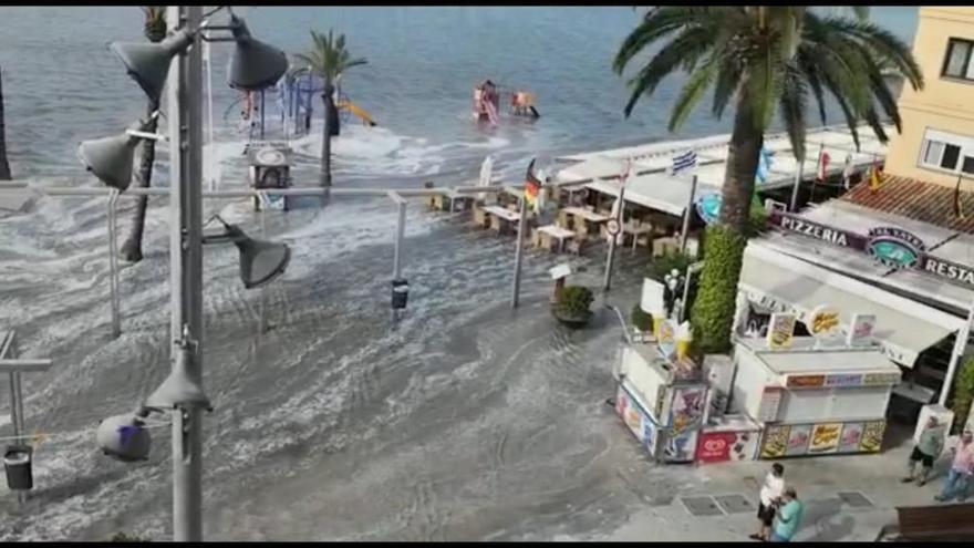 Imagen de una &#039;rissaga&#039; que afectó a la costa de Mallorca