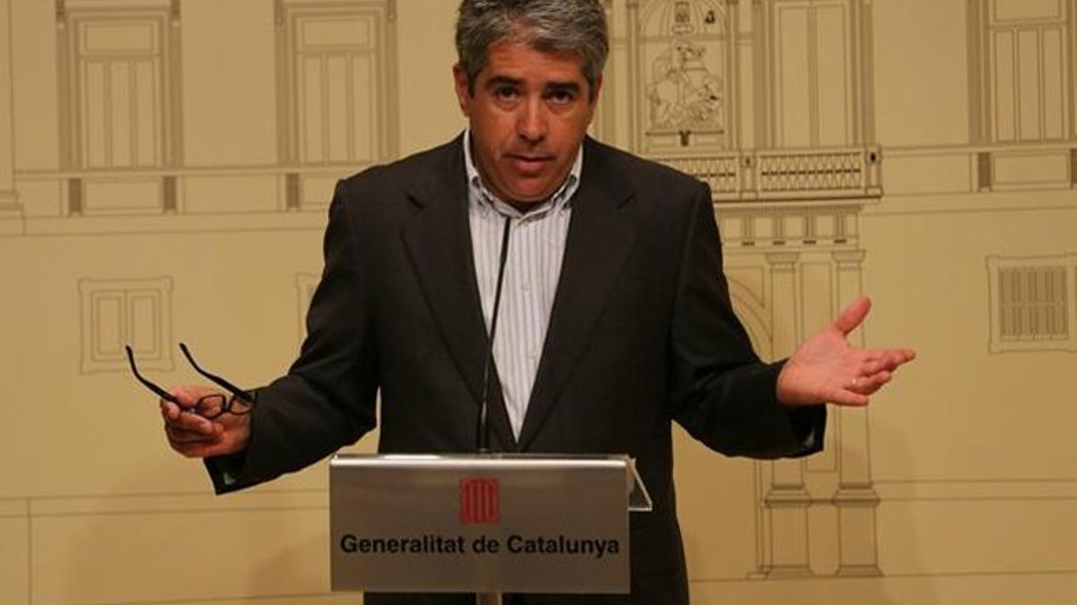 El conseller de la Presidencia de la Generalitat, Francesc Homs, en rueda de prensa. PDA / ELISENDA PONS