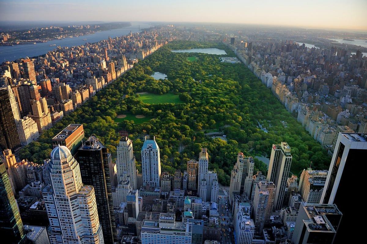 Vista aérea de Central Park, Manhattan, New York