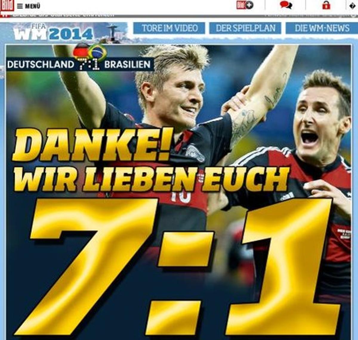 Portada de la web del ’Bild’.