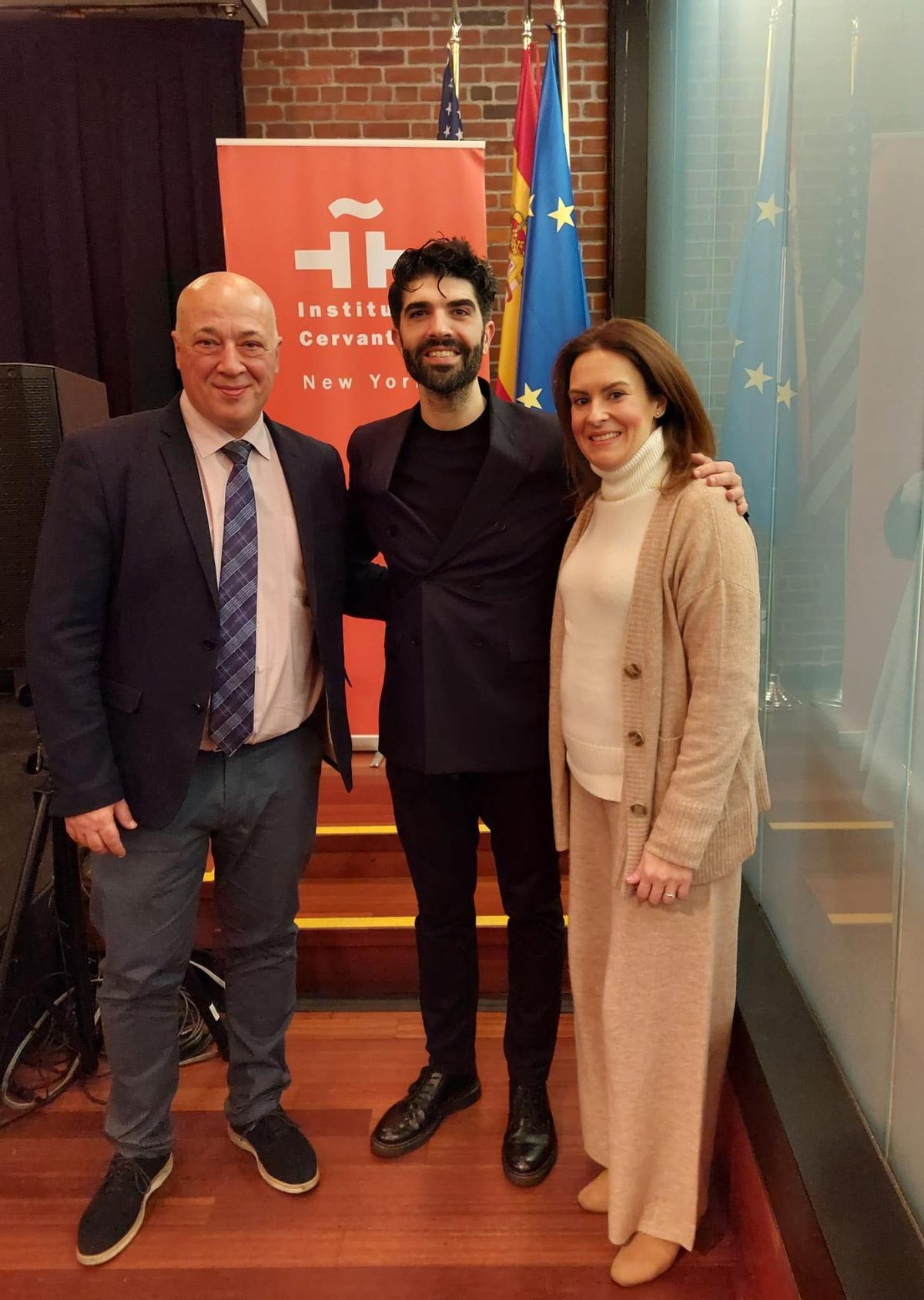 Antonio Ruiz e Inmaculada Silas en el Instituto Cervantes de Nueva York.