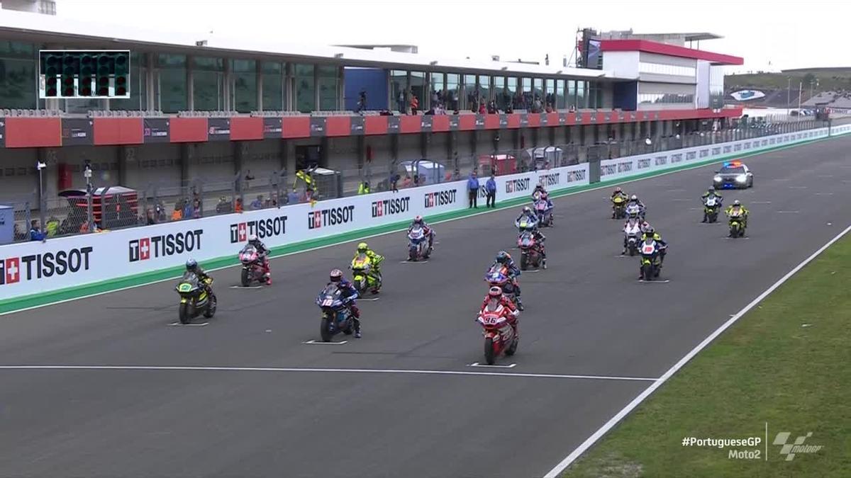 La segunda salida de la carrera de Moto2.