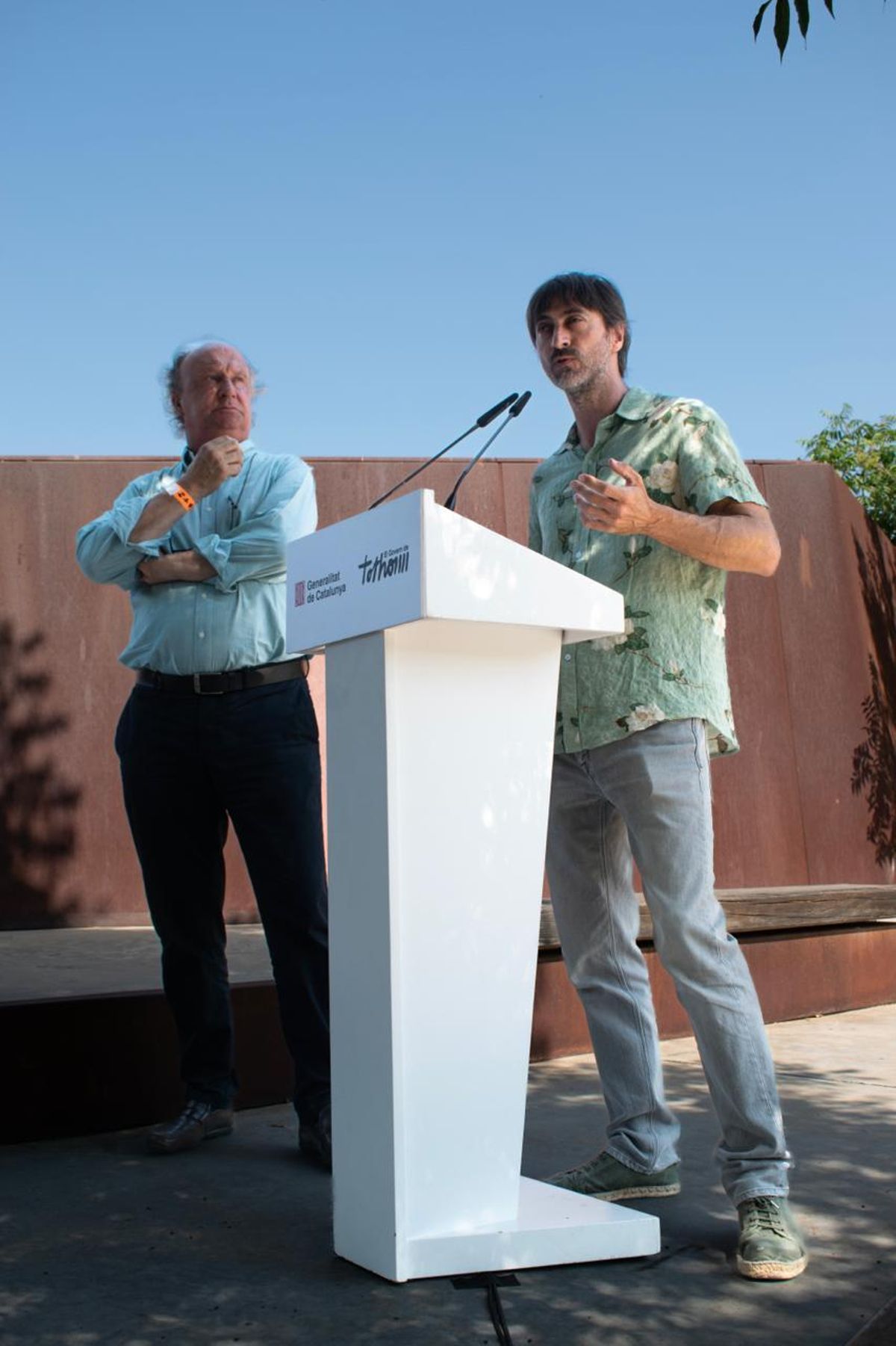 Jordi Sargatal y Santi Pérez, durante la presentación del PiPol.