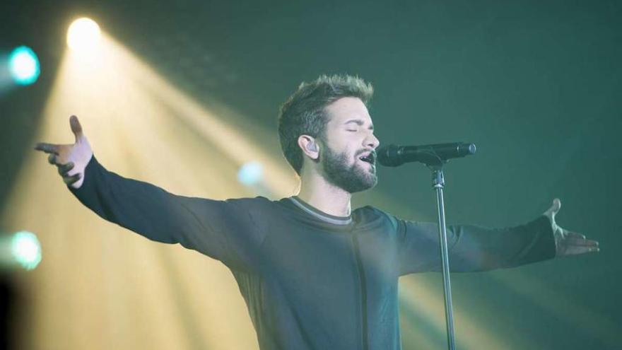 El cantante Pablo Alborán durante un concierto.