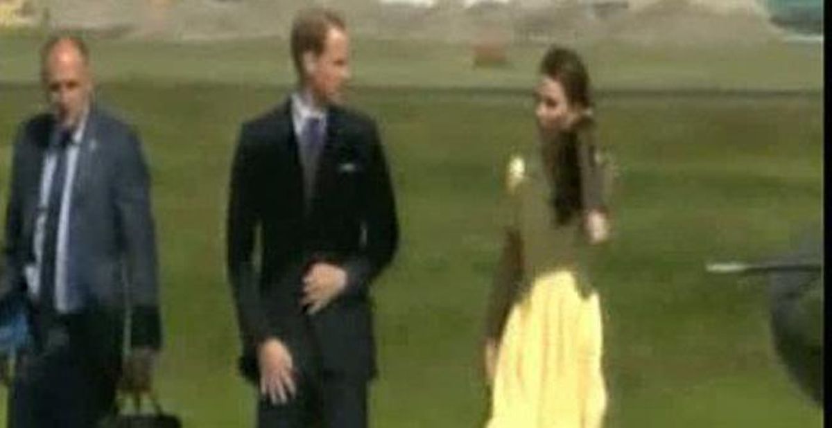 Kate Middleton, sorpresa pel vent.