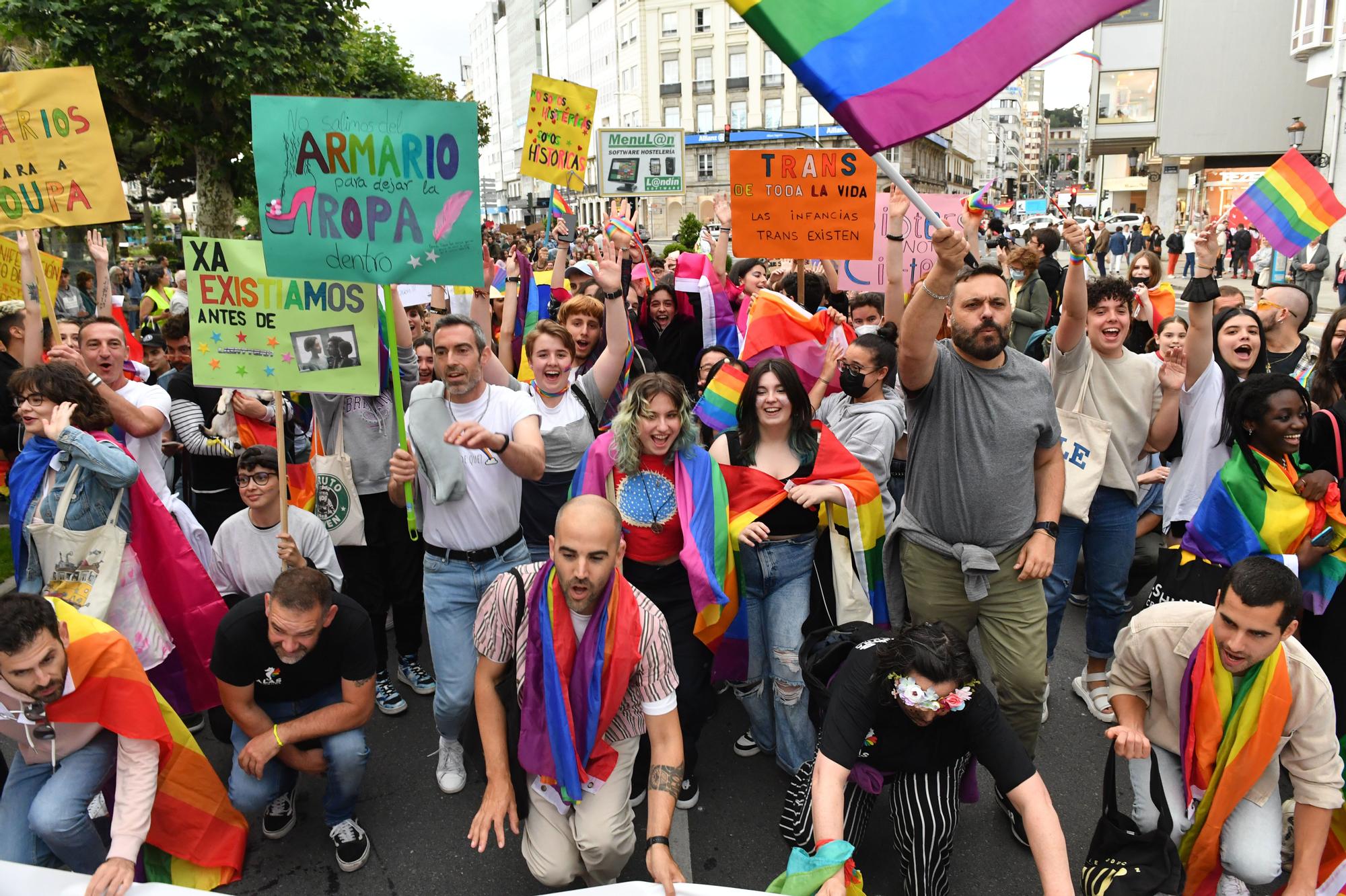 La manifestación del Orgullo LGBT recorre las calles de A Coruña